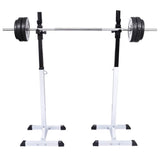 Barbell Squat Rack with Barbell and Dumbbell Set 60.5 kg - Front View