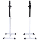 Barbell Squat Rack with Barbell and Dumbbell Set 60.5 kg - Side View