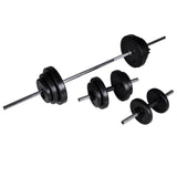Workout Bench with Barbell and Dumbbell Set 30.5 kg - Low Angle