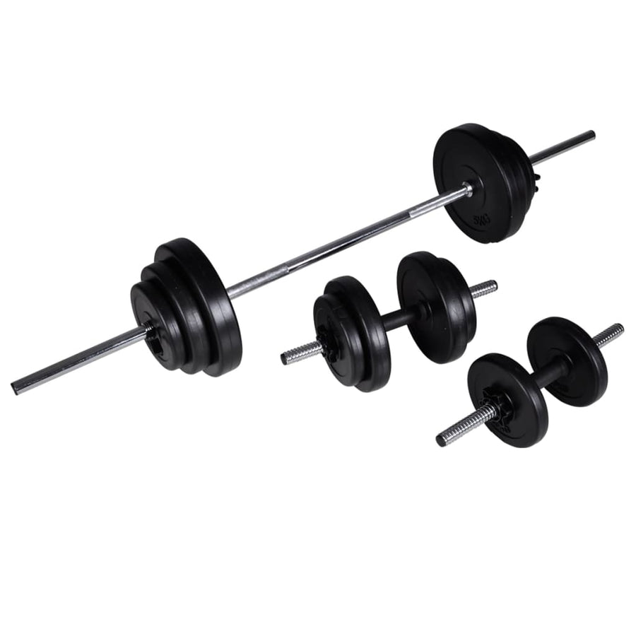 Workout Bench with Barbell and Dumbbell Set 30,5 kg