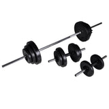 Workout Bench with Barbell and Dumbbell Set 30.5 kg - Extra Image