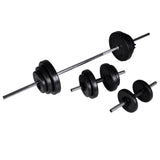 Barbell Squat Rack with Barbell and Dumbbell Set 30.5 kg - Close-Up Angle