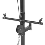 Wall-mounted Power Tower with Barbell and Dumbbell Set 60.5 kg - 45-Degree Angle
