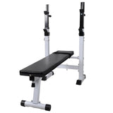 Workout Bench with Weight Rack Barbell and Dumbbell Set 60.5kg - Front View