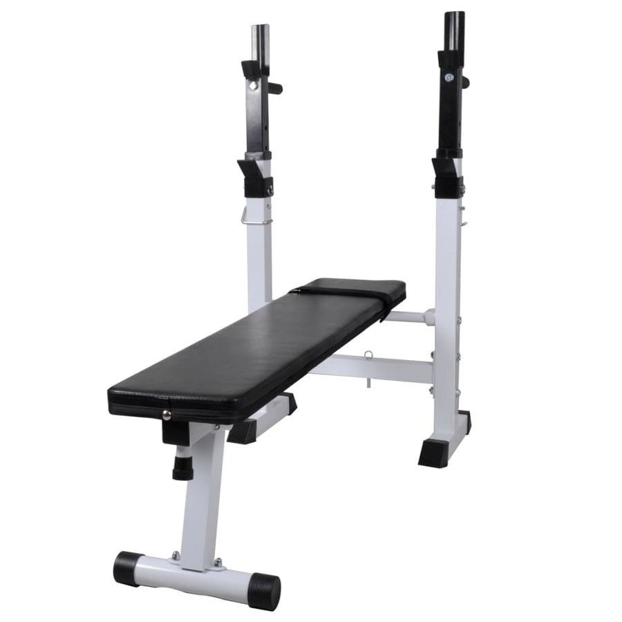 Workout Bench with Weight Rack, Barbell and Dumbbell Set 60,5kg