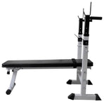 Workout Bench with Weight Rack, Barbell and Dumbbell Set 60,5kg
