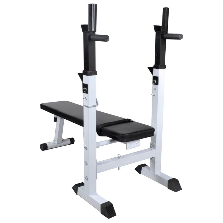 Workout Bench with Weight Rack, Barbell and Dumbbell Set 60,5kg