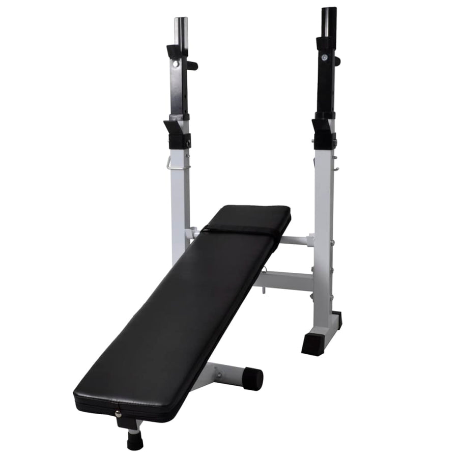 Workout Bench with Weight Rack, Barbell and Dumbbell Set 60,5kg