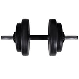 Workout Bench with Weight Rack Barbell and Dumbbell Set 60.5kg - Close-Up Angle