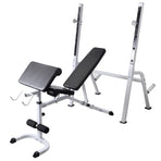Workout Bench with Weight Rack, Barbell and Dumbbell Set 60,5kg