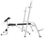 Workout Bench with Weight Rack, Barbell and Dumbbell Set 60,5kg