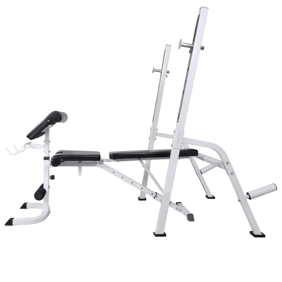 Workout Bench with Weight Rack, Barbell and Dumbbell Set 60,5kg
