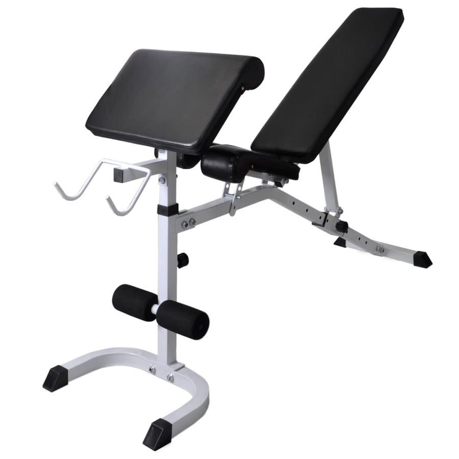 Workout Bench with Weight Rack, Barbell and Dumbbell Set 60,5kg