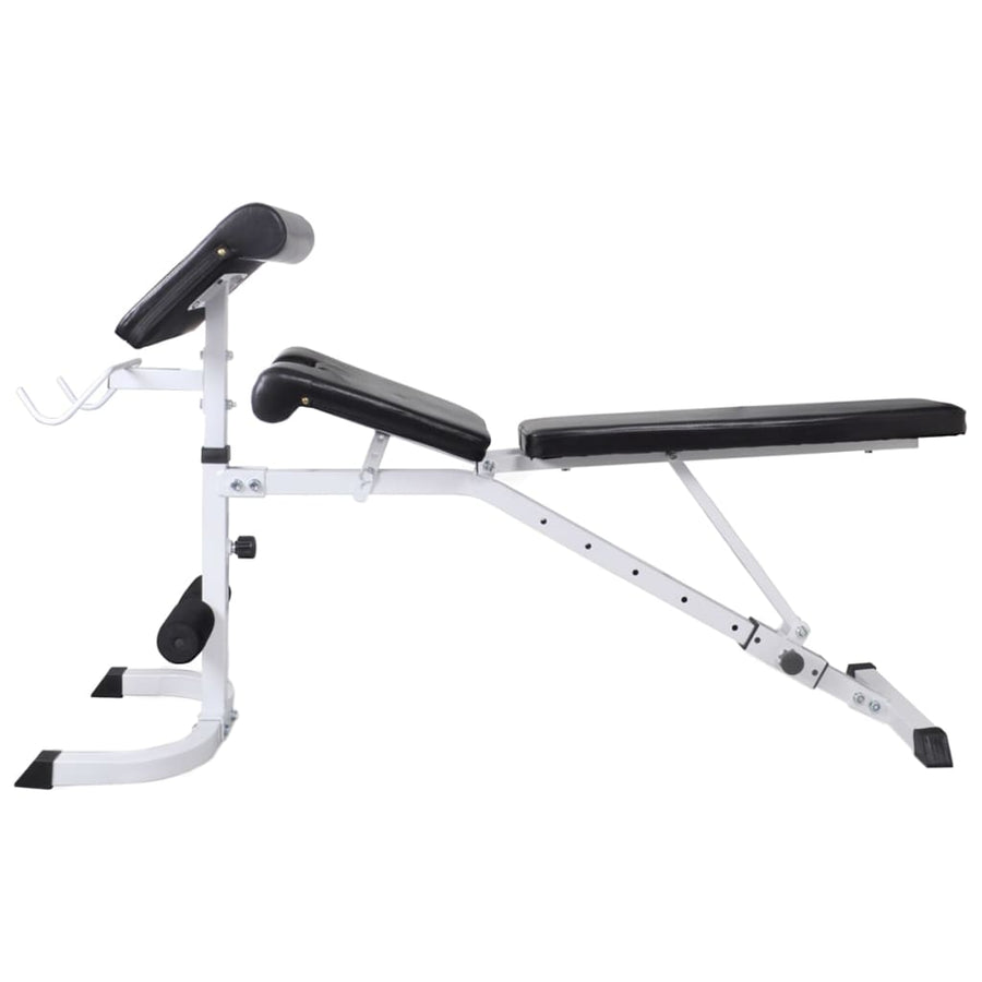 Workout Bench with Weight Rack, Barbell and Dumbbell Set 60,5kg