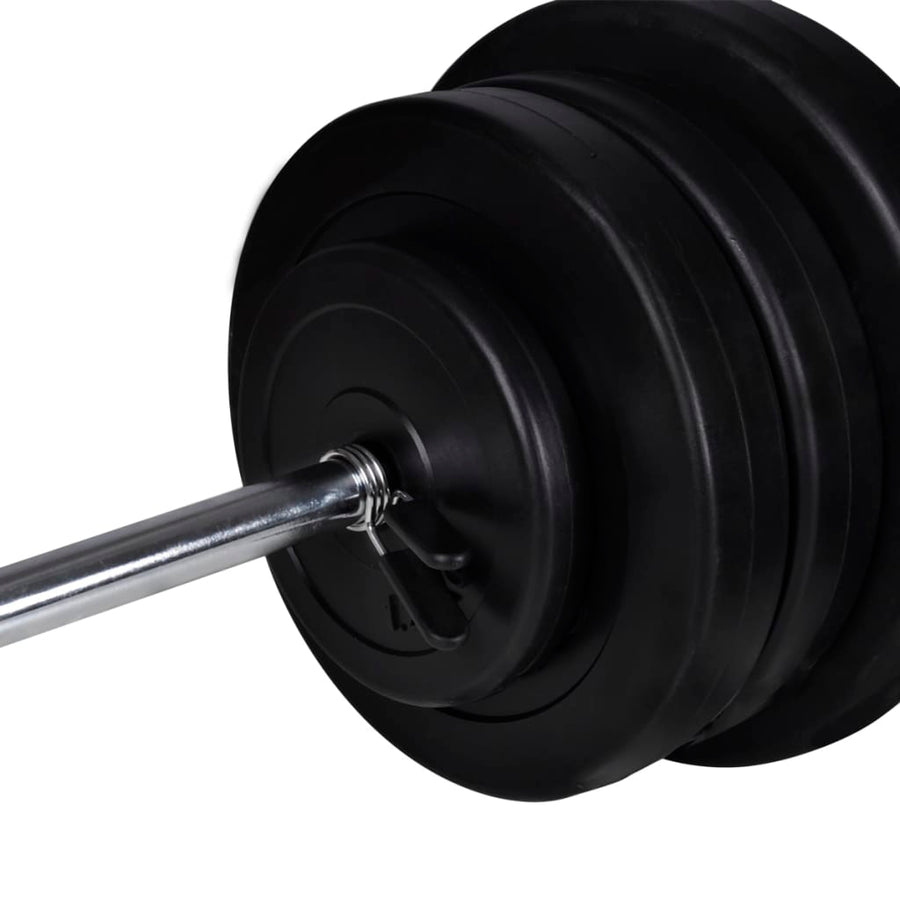 Workout Bench with Weight Rack, Barbell and Dumbbell Set 60,5kg