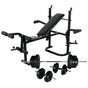 Weight Bench with Weight Rack, Barbell and Dumbbell Set 60,5kg