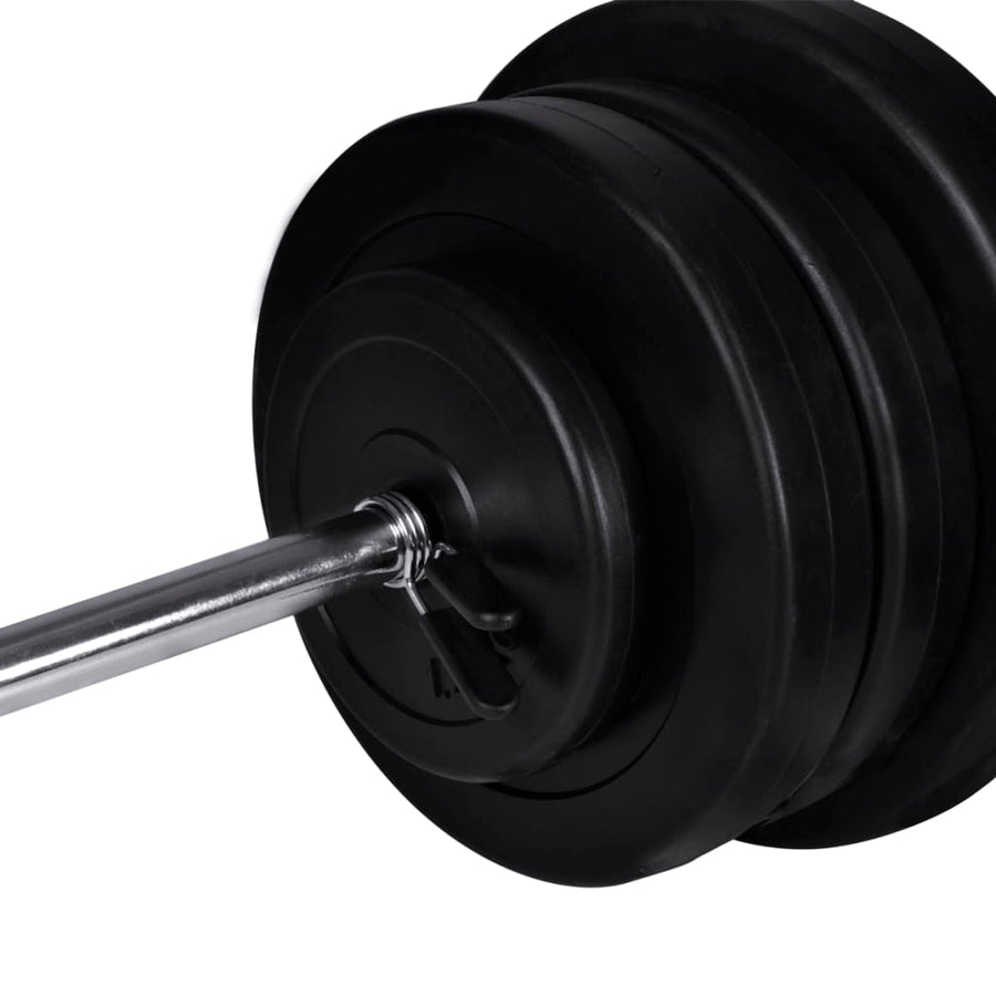 Weight Bench with Weight Rack, Barbell and Dumbbell Set 60,5kg