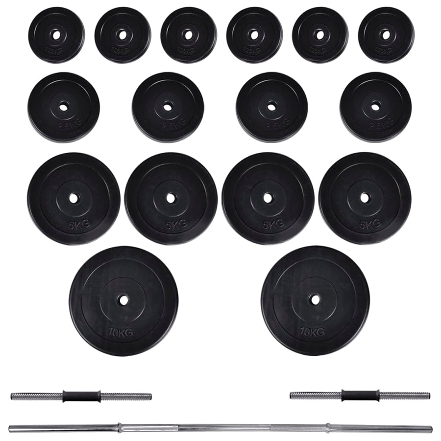 Weight Bench with Weight Rack, Barbell and Dumbbell Set 60,5kg
