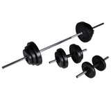 Weight Bench with Weight Rack&Barbell and Dumbbell Set 30.5kg