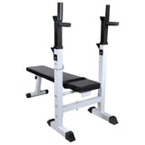 Workout Bench with Weight Rack&Barbell and Dumbbell Set 90 kg