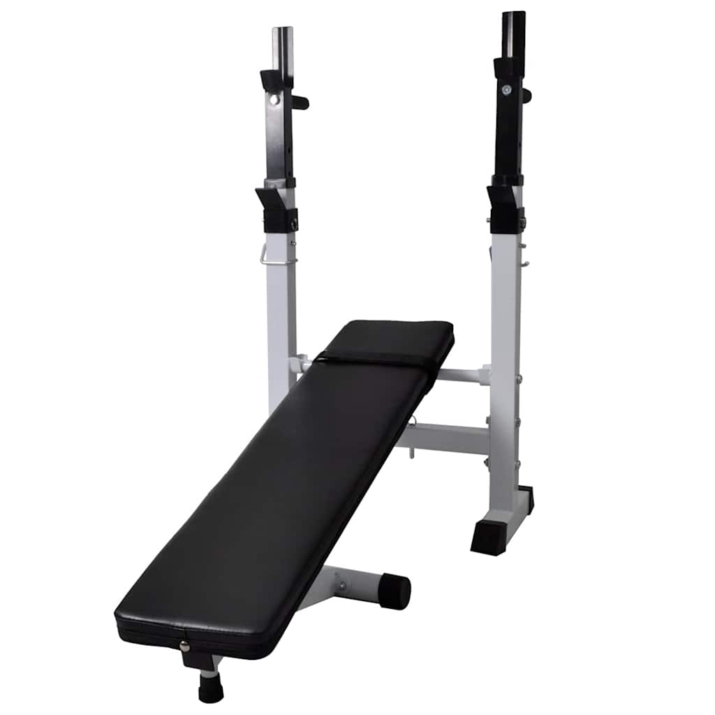Workout Bench with Weight Rack&Barbell and Dumbbell Set 90 kg