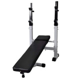 Workout Bench with Weight Rack&Barbell and Dumbbell Set 90 kg