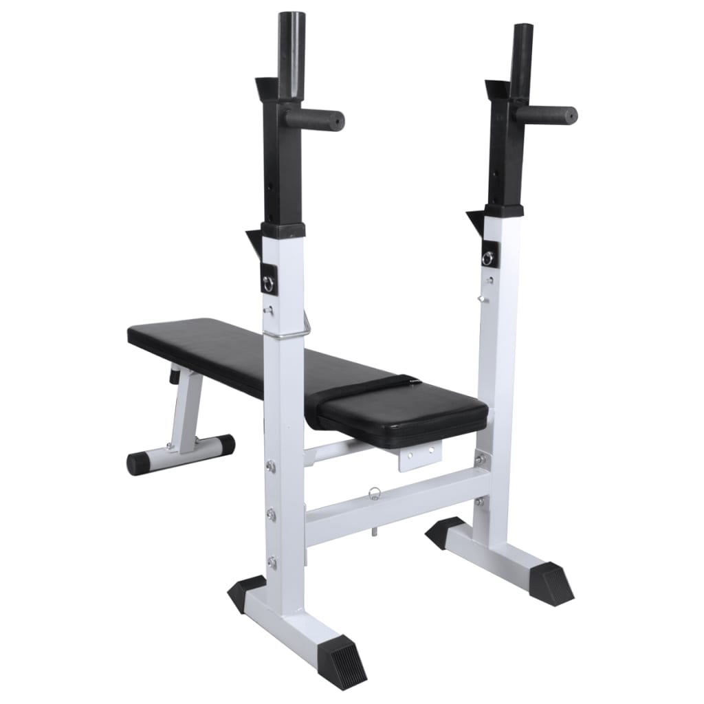Workout Bench with Weight Rack&Barbell and Dumbbell Set 120 kg