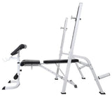 Workout Bench with Weight Rack&Barbell and Dumbbell Set 120 kg
