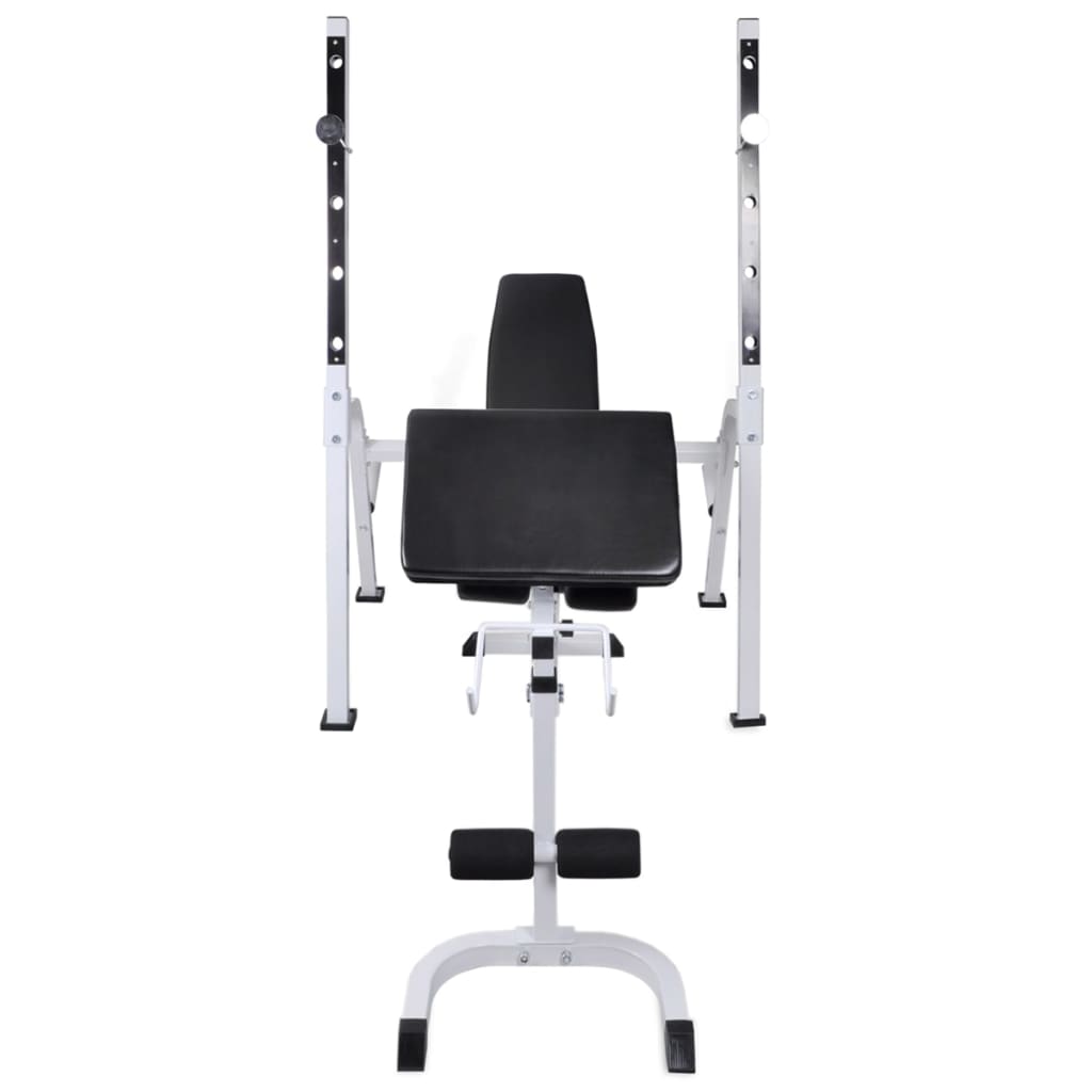 Workout Bench with Weight Rack&Barbell and Dumbbell Set 120 kg