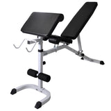 Workout Bench with Weight Rack&Barbell and Dumbbell Set 120 kg