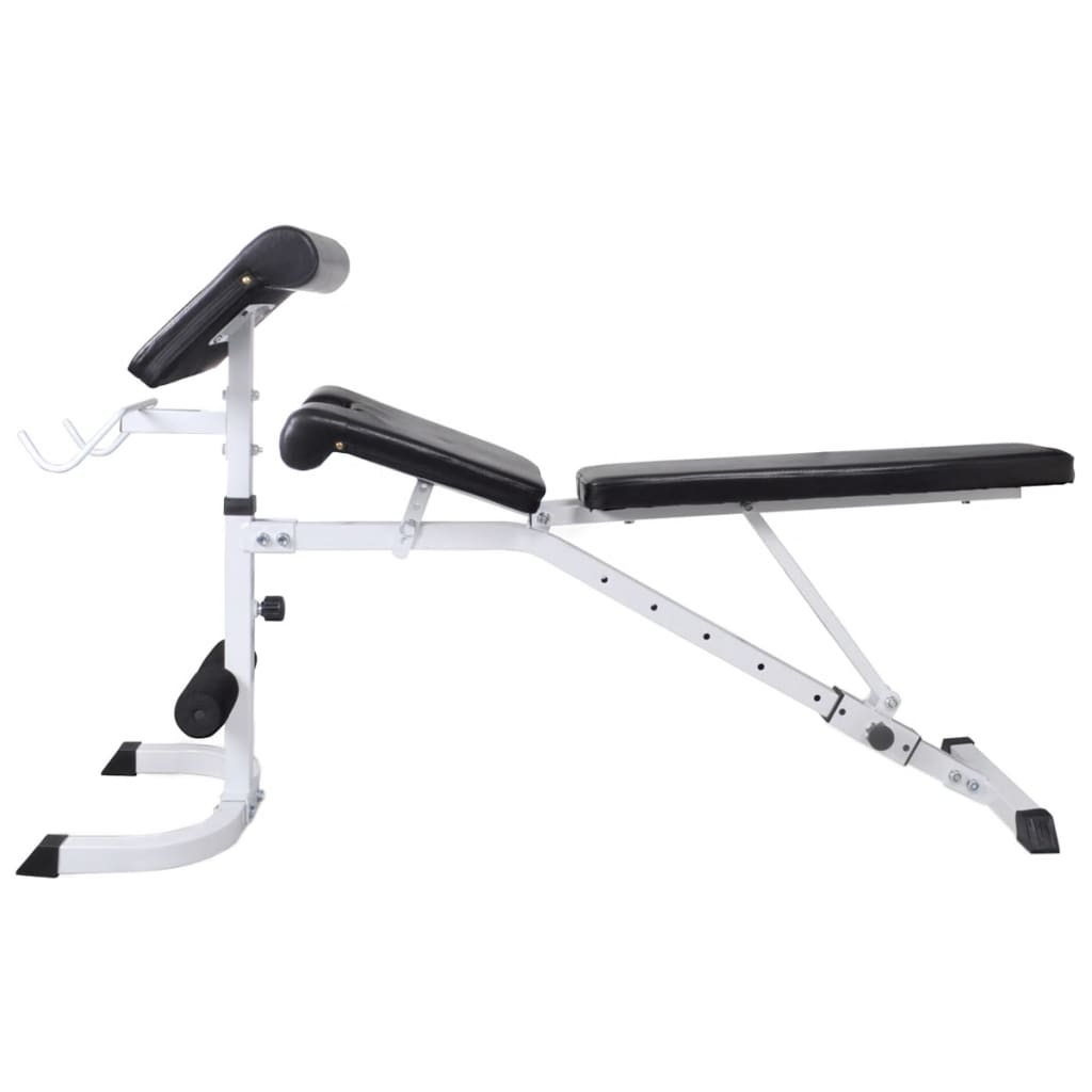 Workout Bench with Weight Rack&Barbell and Dumbbell Set 120 kg