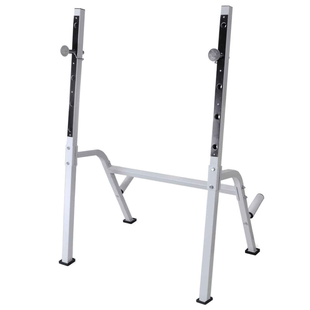 Workout Bench with Weight Rack&Barbell and Dumbbell Set 120 kg
