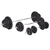 Workout Bench with Weight Rack&Barbell and Dumbbell Set 120 kg