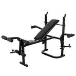 Weight Bench with Weight Rack, Barbell and Dumbbell Set 120 kg