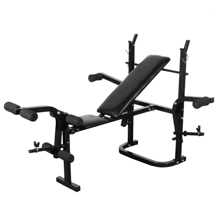 Weight Bench with Weight Rack, Barbell and Dumbbell Set 120 kg