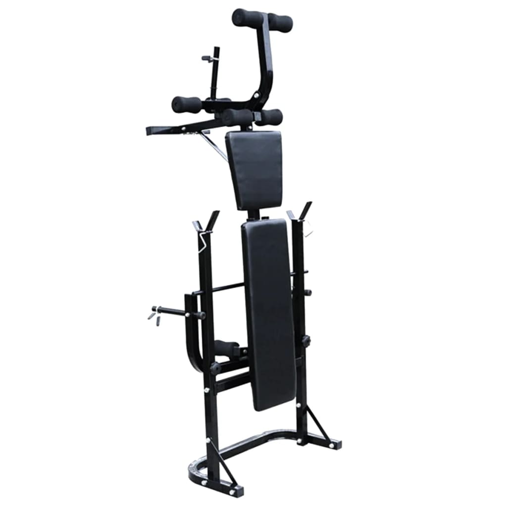 Weight Bench with Weight Rack&Barbell and Dumbbell Set 120 kg