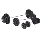 Weight Bench with Weight Rack&Barbell and Dumbbell Set 120 kg - Low Angle