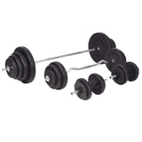 Weight Bench with Weight Rack&Barbell and Dumbbell Set 120 kg - Extra Image