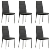 Dining Chairs 6 pcs Dark Grey Fabric