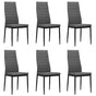 Dining Chairs 6 pcs Light Grey Fabric