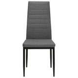 Dining Chairs 6 pcs Light Grey Fabric