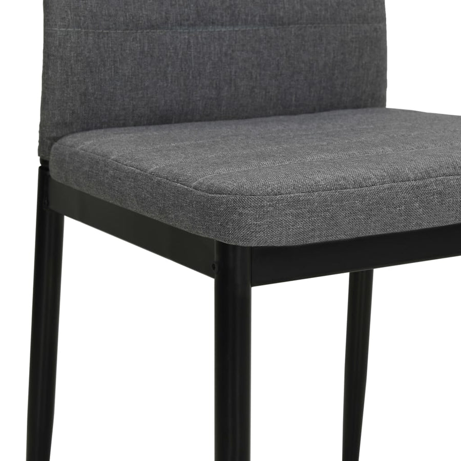 Dining Chairs 6 pcs Light Grey Fabric