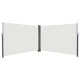 Retractable Side Awning Cream 600 x 200 cm Metal