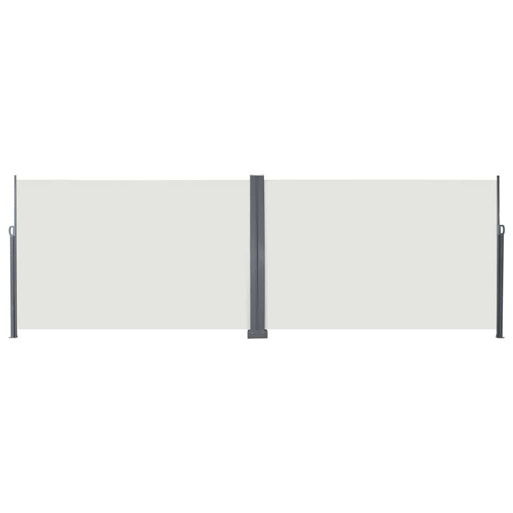 Retractable Side Awning Cream 600 x 200 cm Metal