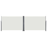 Retractable Side Awning Cream 600 x 200 cm Metal - Side View