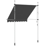 Manual Retractable Awning 200 cm Anthracite - 45-Degree Angle