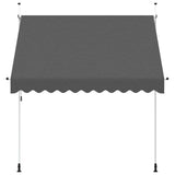 Manual Retractable Awning 250 cm Anthracite - Side View
