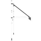 Manual Retractable Awning 250 cm Anthracite - Close-Up Angle