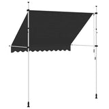 Manual Retractable Awning 250 cm Anthracite - Low Angle