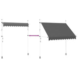 Manual Retractable Awning 250 cm Anthracite - Extra Image